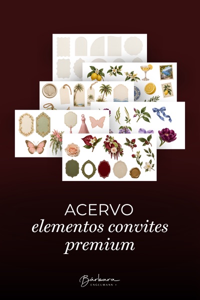 Capa do Acervo de elementos para convites premium